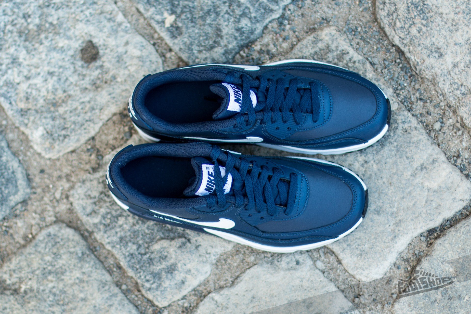 Zapatillas mujer Nike Air Max 90 Leather (GS) Midnight Navy/ White-Black 