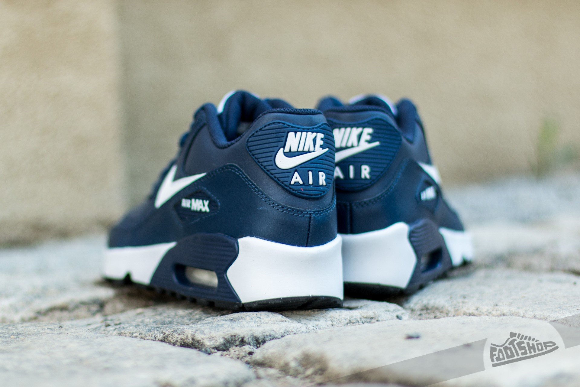 Zapatillas mujer Nike Air Max 90 Leather (GS) Midnight Navy/ White-Black 