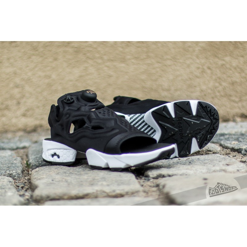 Reebok Instapump Fury Sandal Black/ White/ Gold Metallic | Footshop