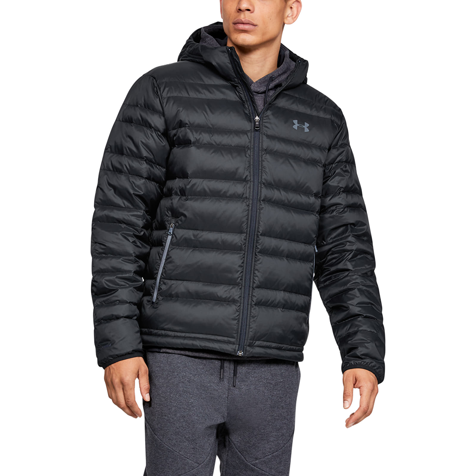 Jackets Under Armour Armour Down Hooded Jacket Black/ Pitch Gray