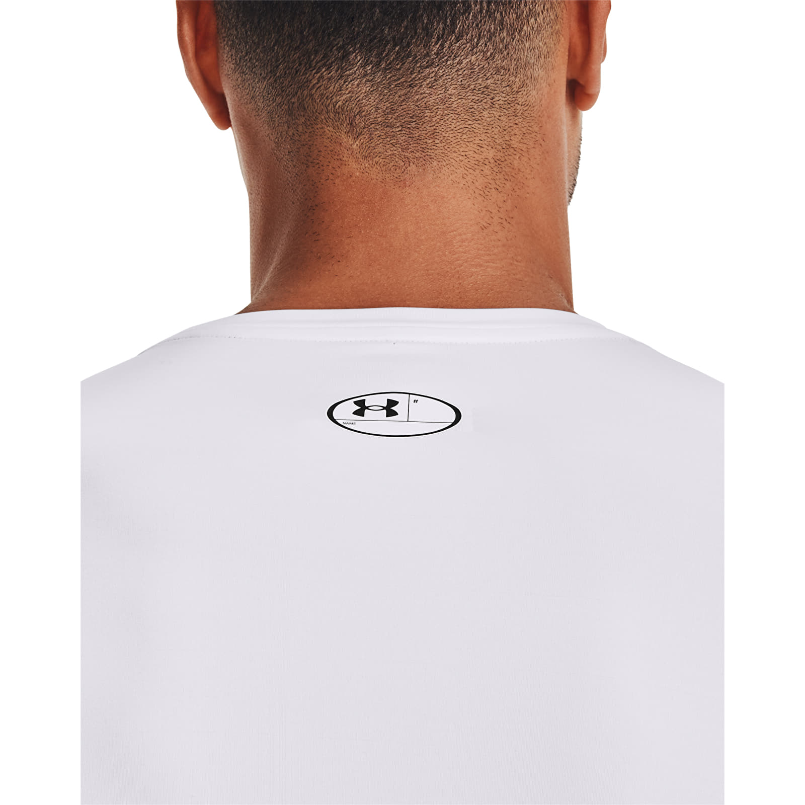 T-skjorter Under Armour Hg Armour Fitted LS White/ Black