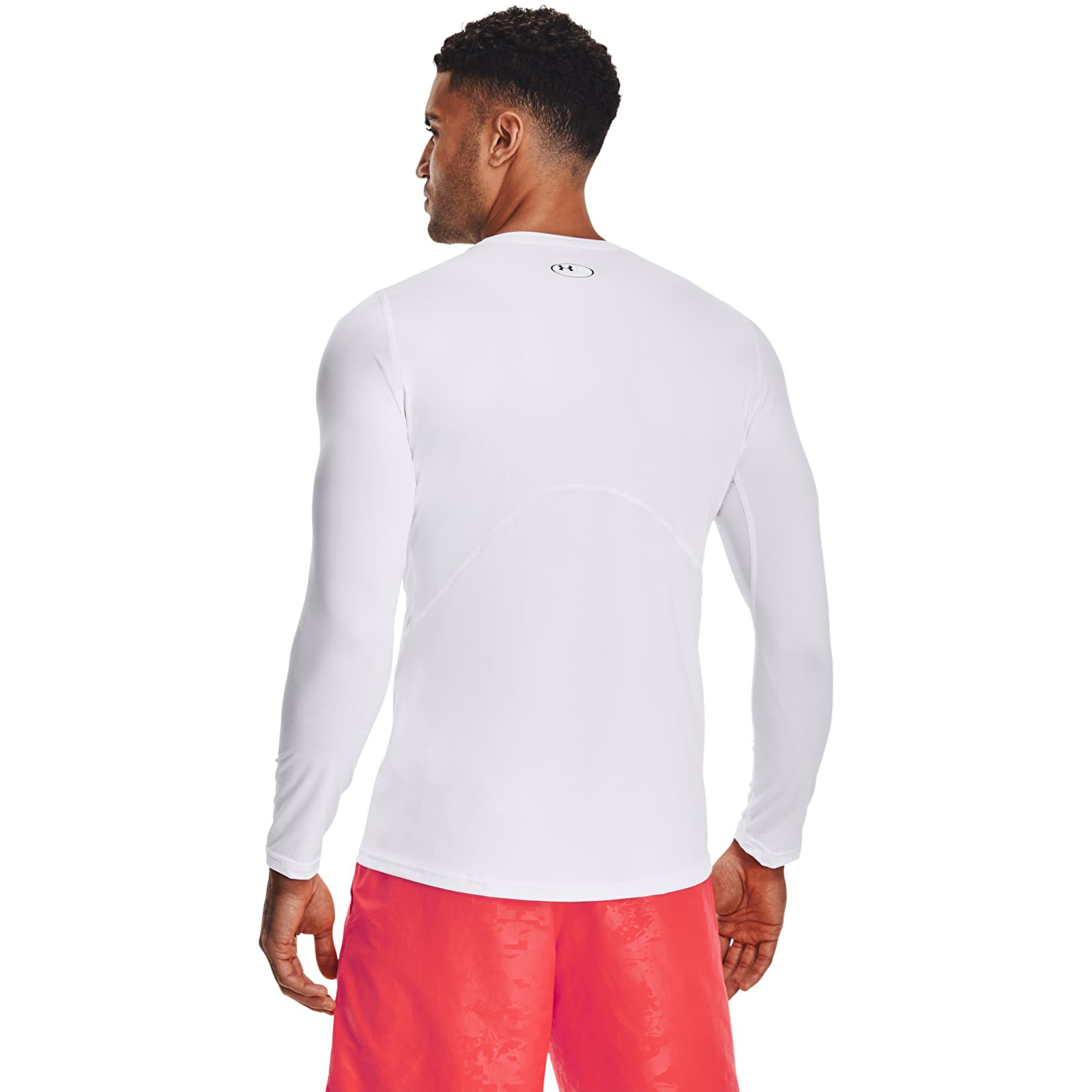 T-skjorter Under Armour Hg Armour Fitted LS White/ Black