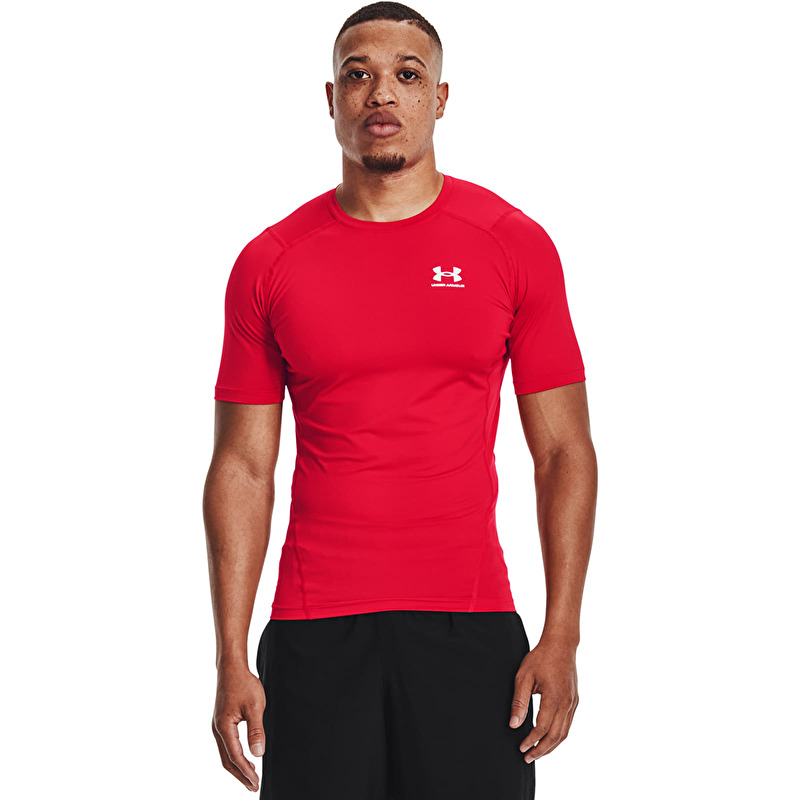 Marškinėliai Under Armour Hg Armour Comp SS Red/ White
