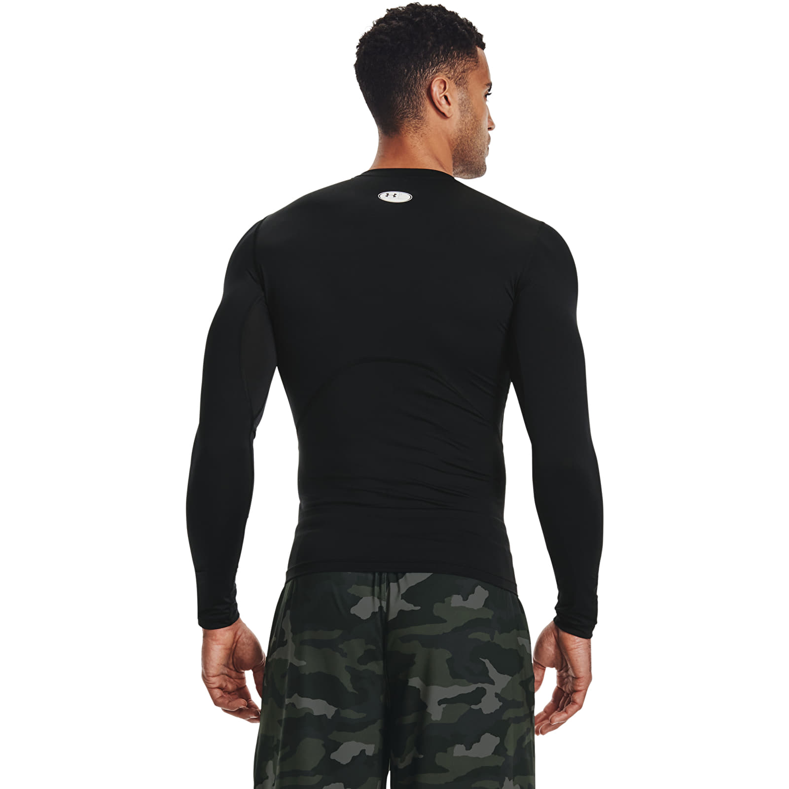 Pólók Under Armour Hg Armour Comp LS Black/ White