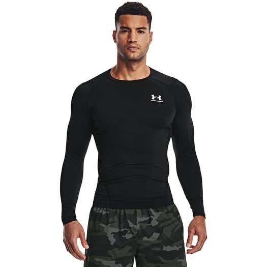 Tricou Under Armour Hg Armour Comp LS Black/ White