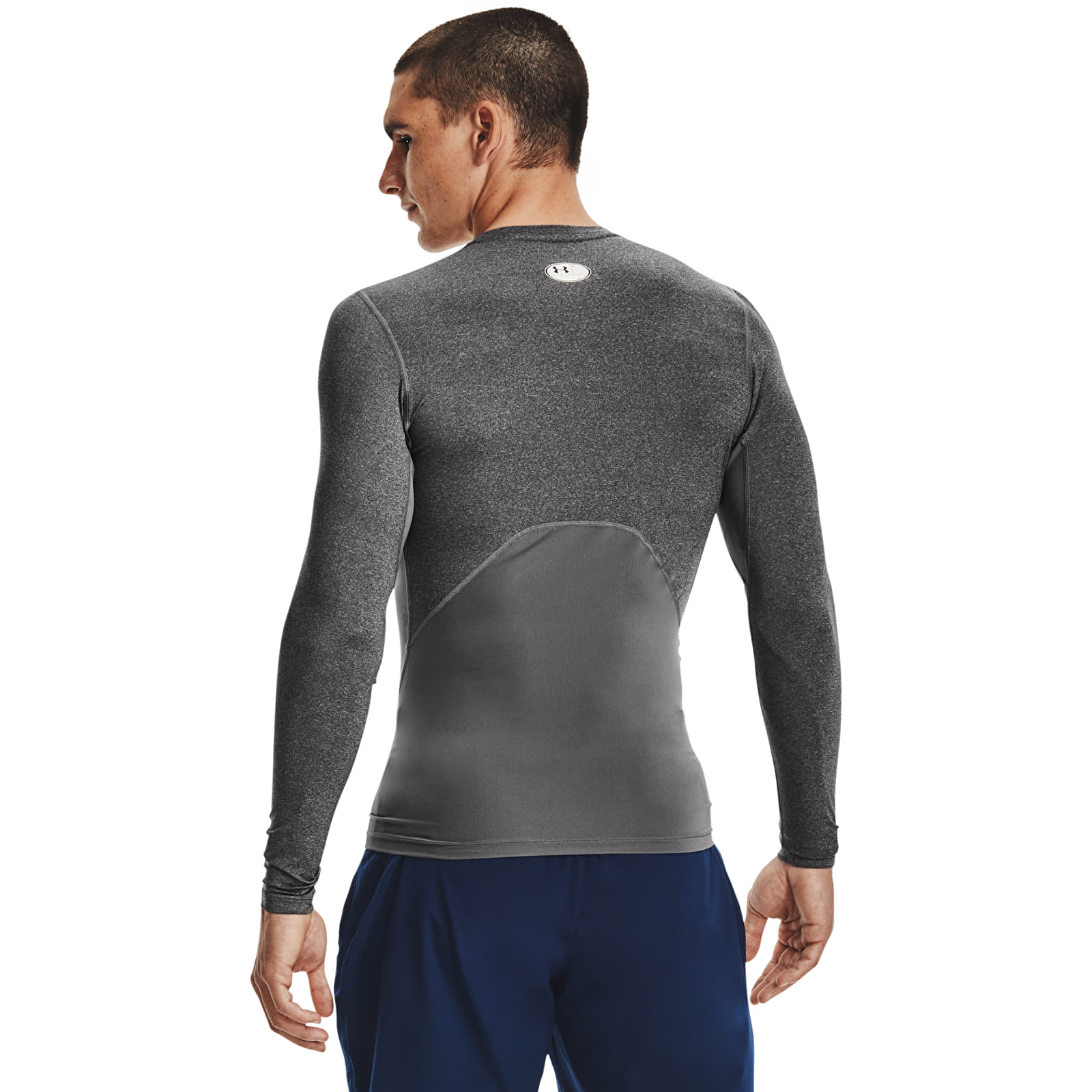 Pólók Under Armour Hg Armour Comp LS Carbon Heather/ Black