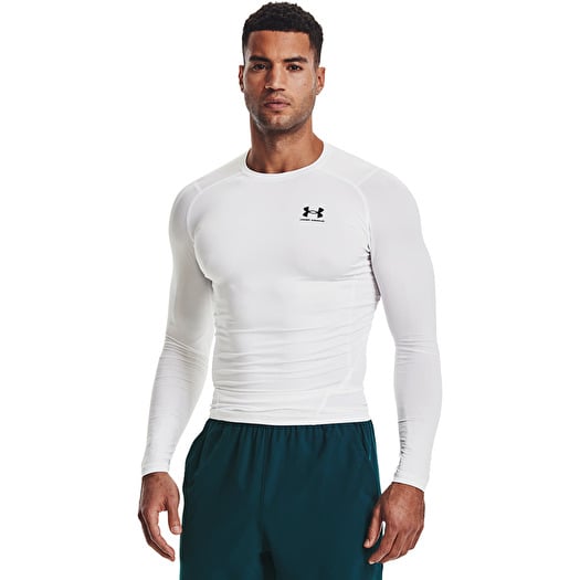 T-paita Under Armour Hg Armour Comp LS White/ Black