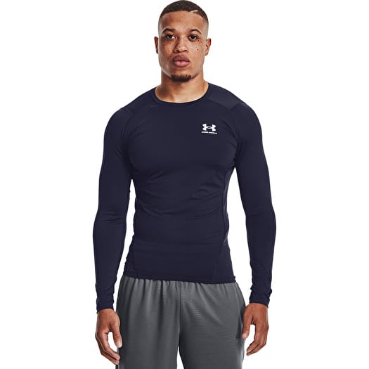 Tricou Under Armour Hg Armour Comp LS Midnight Navy/ White