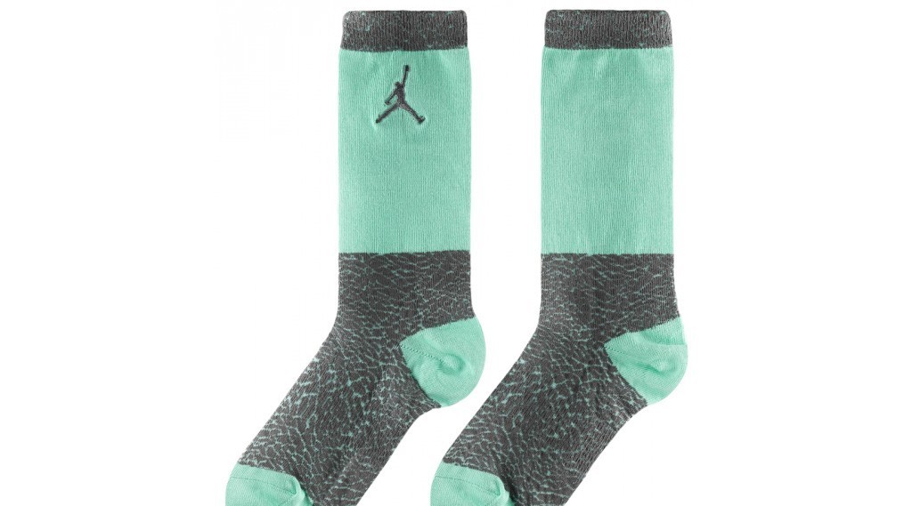 Ponožky Jordan Elephant Crew Socks Dark Grey/ Hyper Turquoise