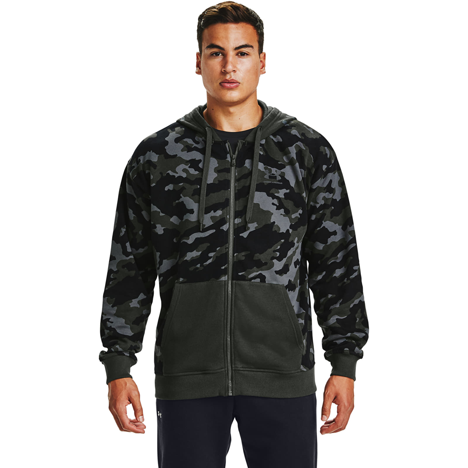 Green and camo online under armour hoodie