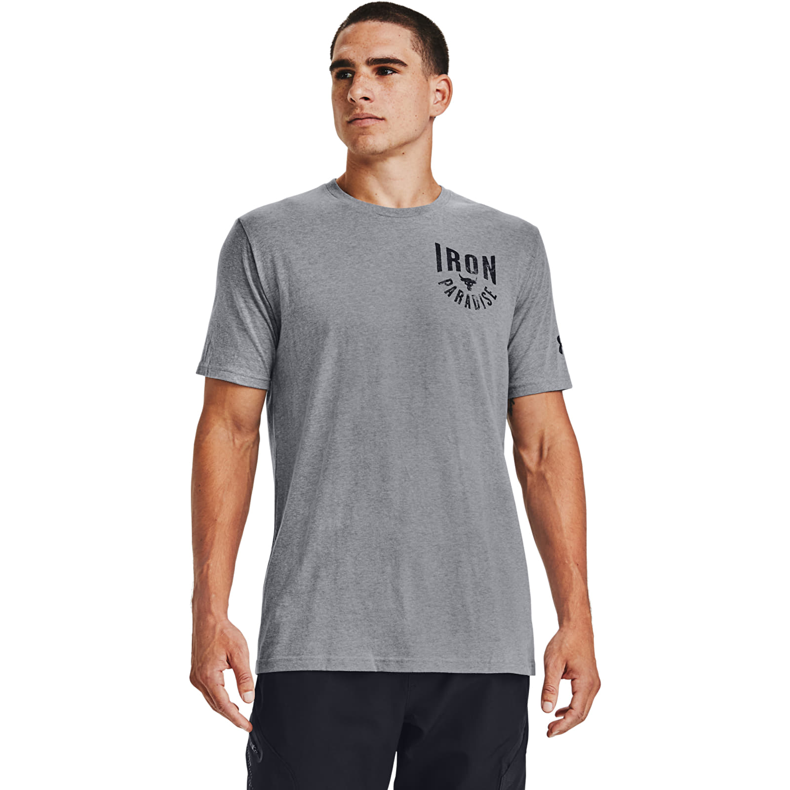 T-shirts Under Armour Project RockIron Paradise Ss Grey