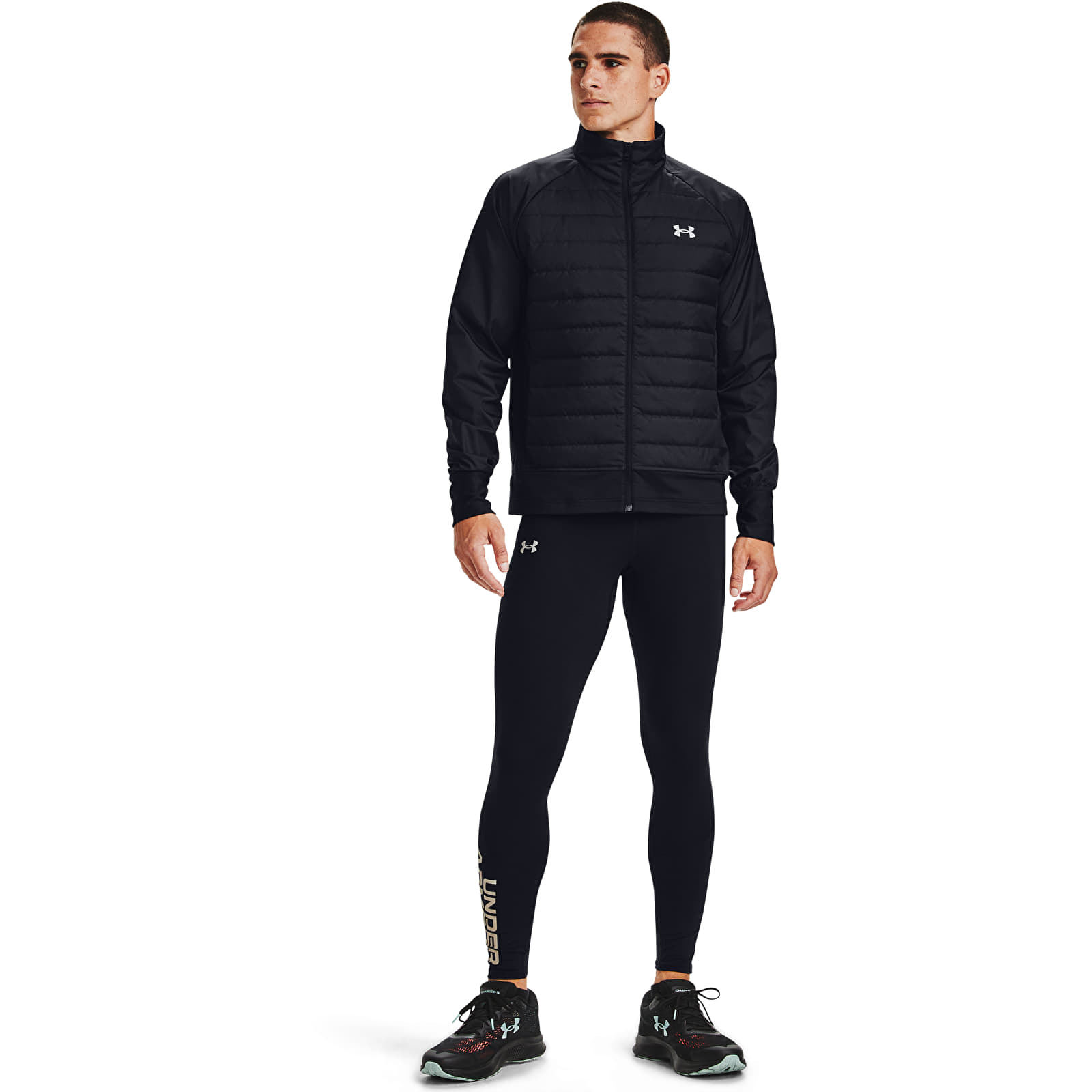 Veste de survêtement Under Armour RUN INSULATE HYBRID - Réf. 1355807-011.  Couleur : Gris. Détails. - Coupe ajustée près du corps Gris - Cdiscount  Prêt-à-Porter