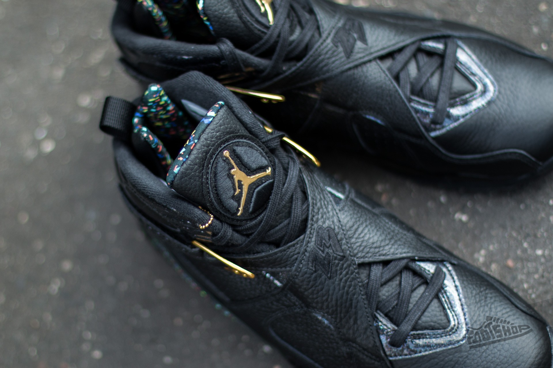 jordan retro 8 black and gold