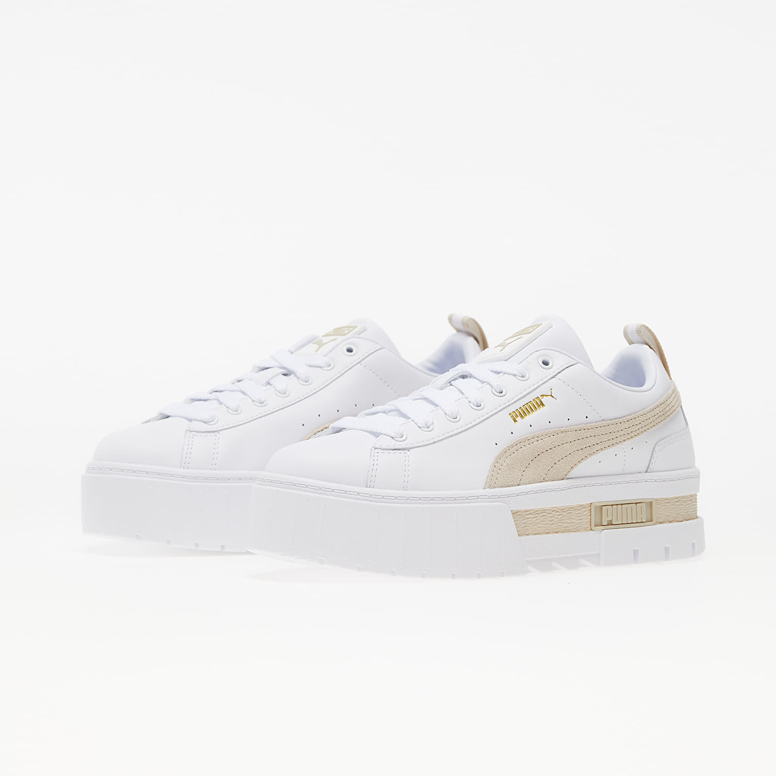 Chaussures et baskets femme Puma Mayze Lth Wn s Puma White-Peyote