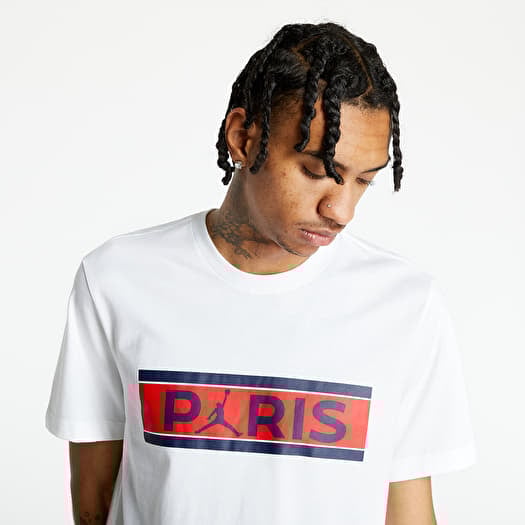 T shirts Jordan Paris Saint Germain Wordmark Tee White Footshop