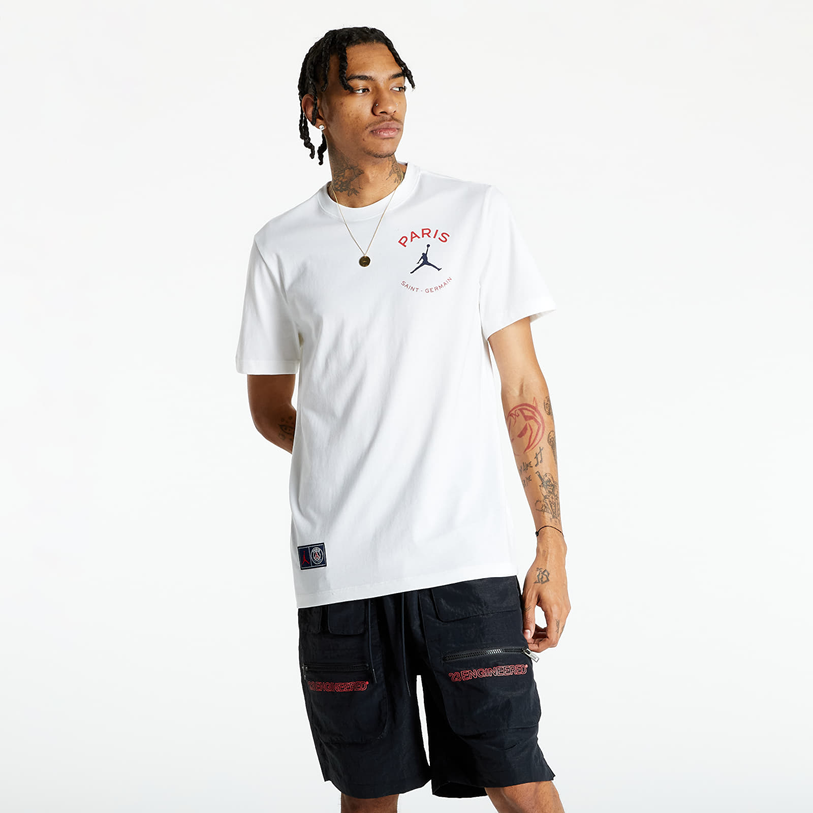 Trička Jordan PSG Logo Tee White