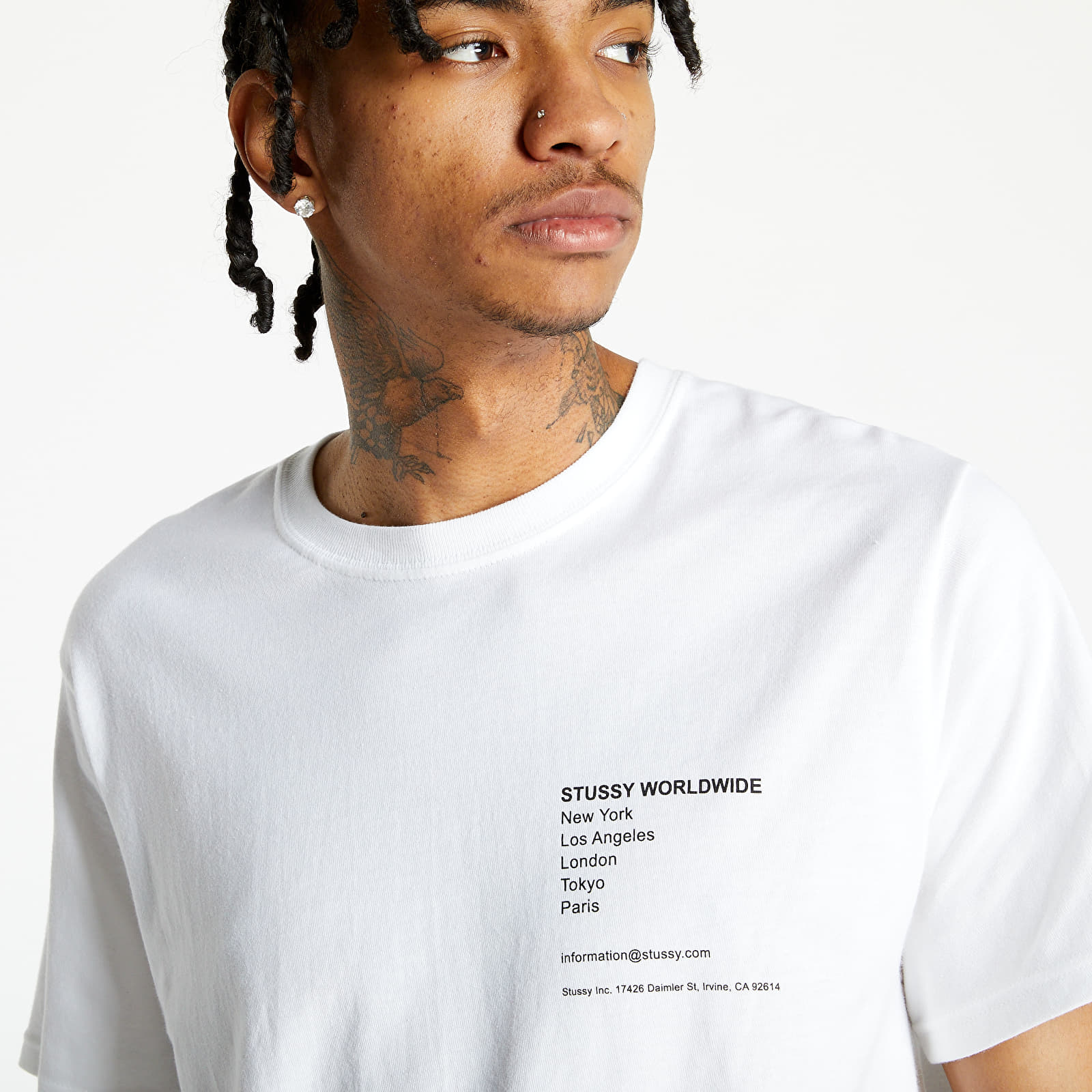 Stussy shops inc white tshirt