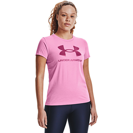 Pink under armour shirt best sale