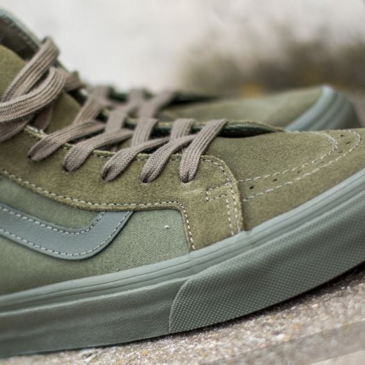 Men s shoes Vans Sk8 Hi Reissue Zip Mono Ivy Green Footshop
