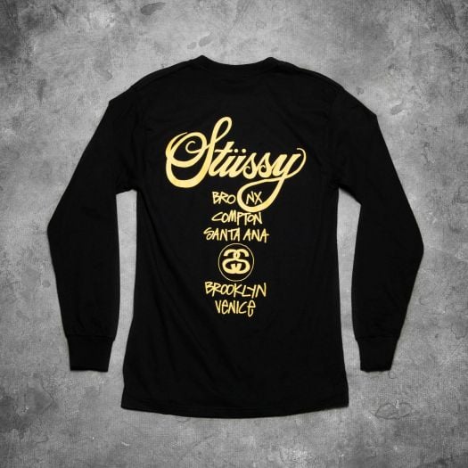 Stussy longsleeve black new arrivals
