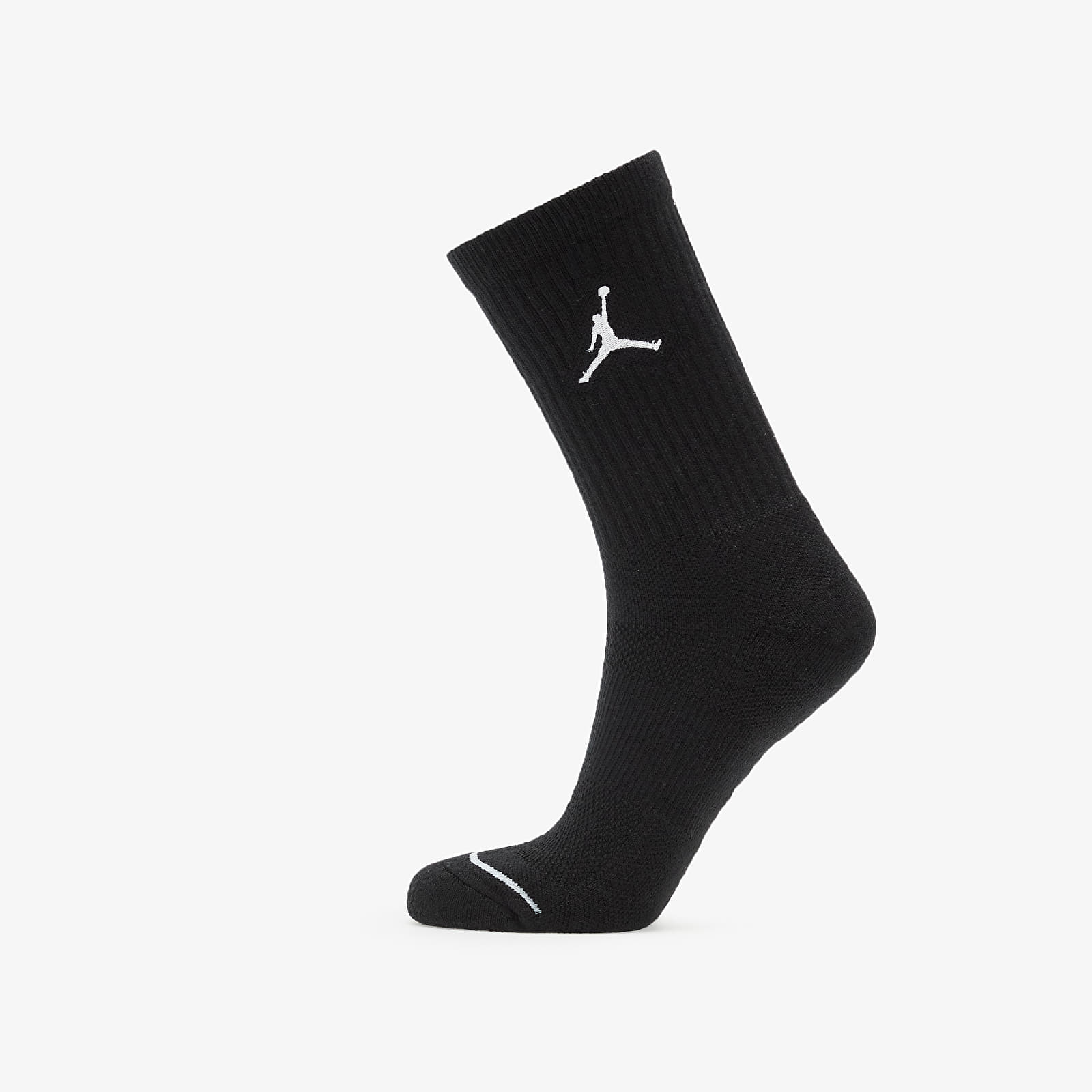 Zeķes Jordan Everyday Max 3 Pair Crew Socks Black/ Black/ Black