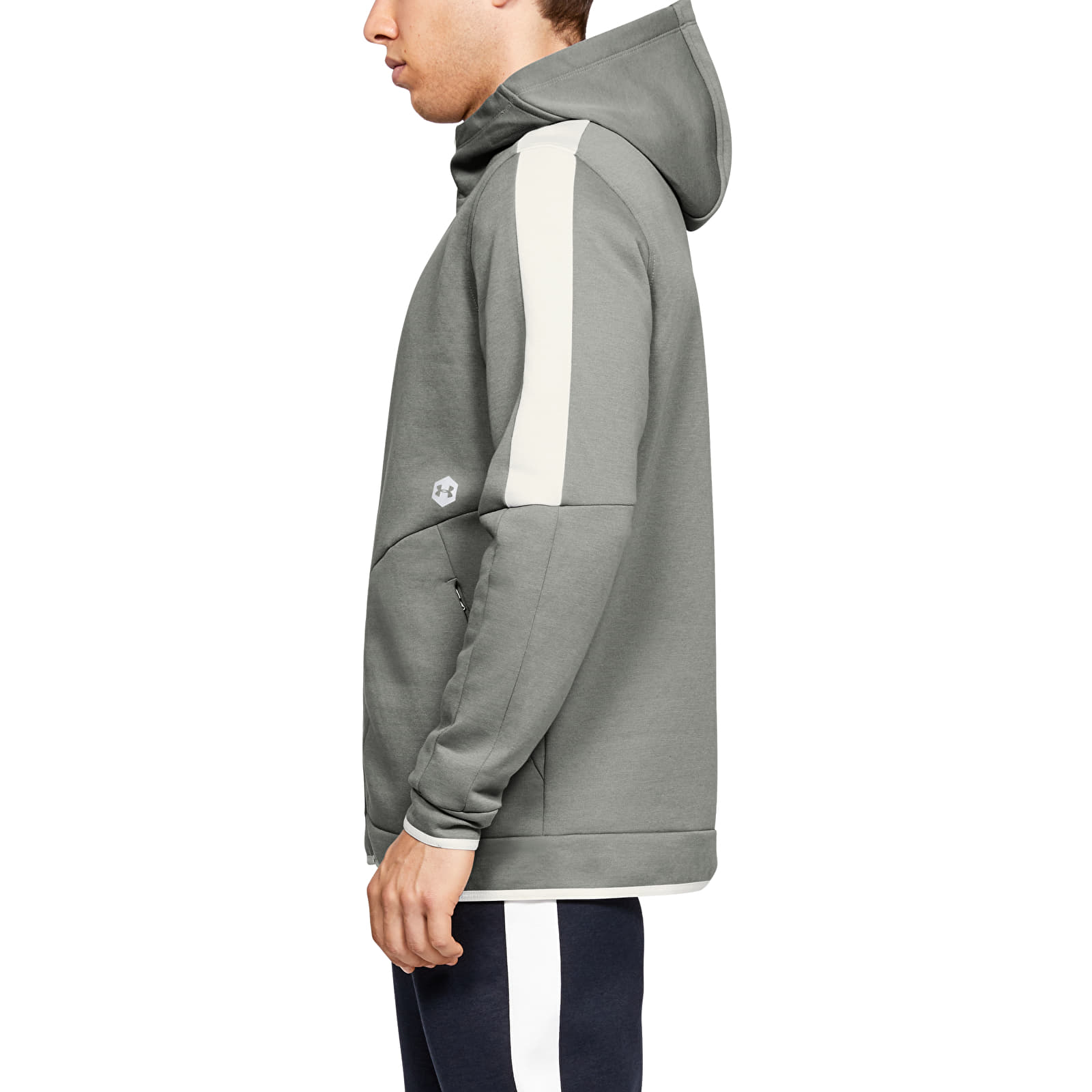 Hettegensere og sweatshirts Under Armour Athlete Recovery Fleece Full Zip Green