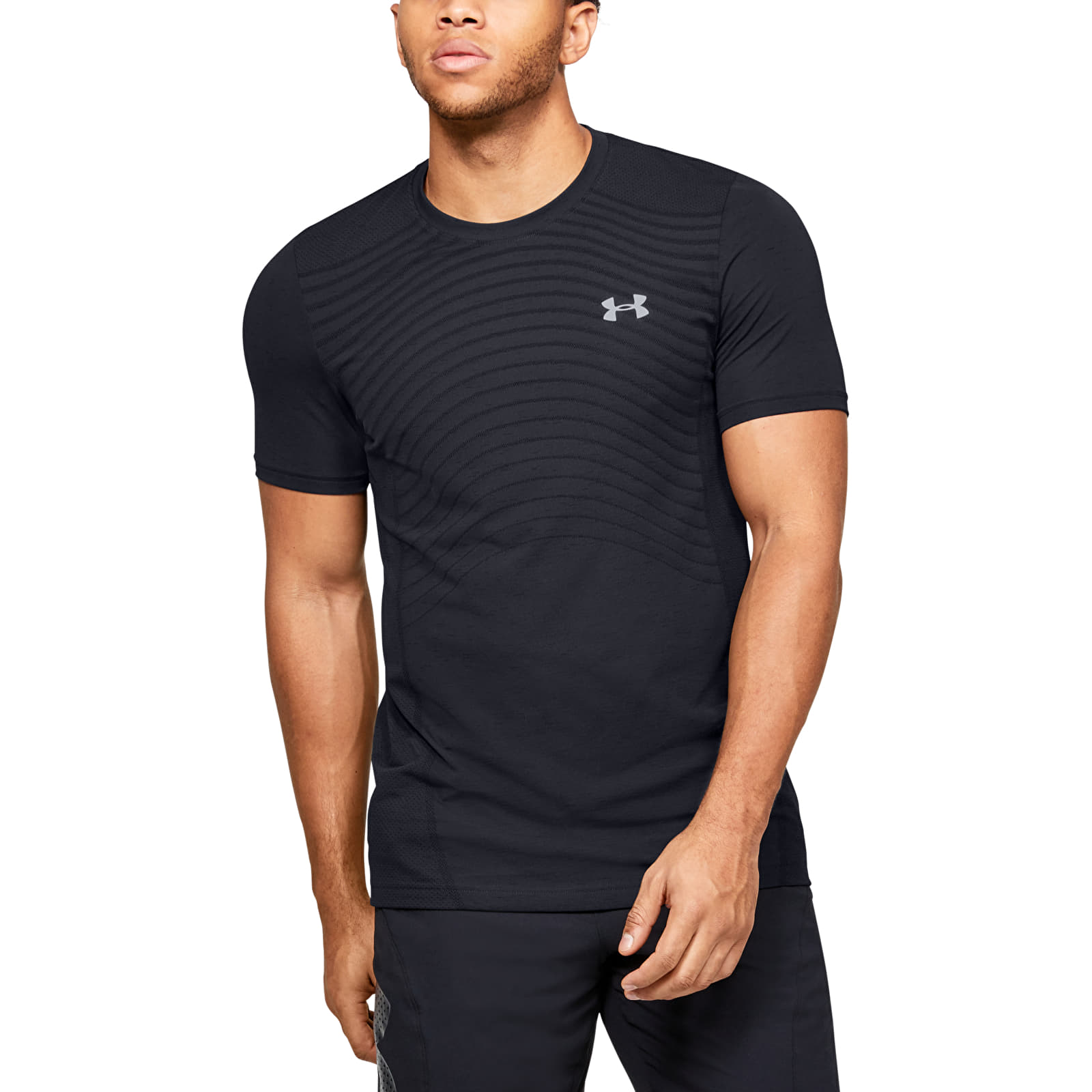 Majice T-shirt Under Armour Seamless Wave Tee Black