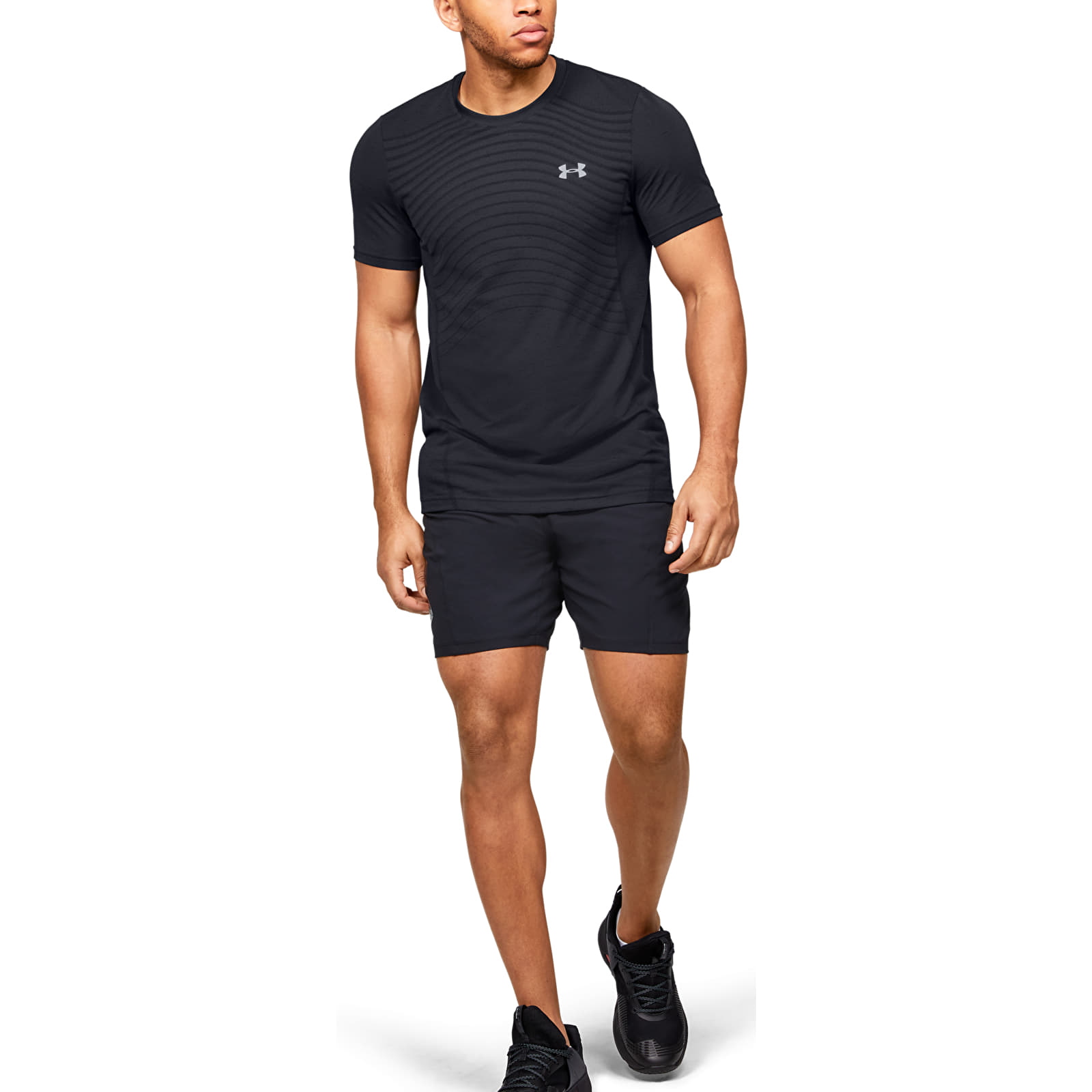 Majice T-shirt Under Armour Seamless Wave Tee Black