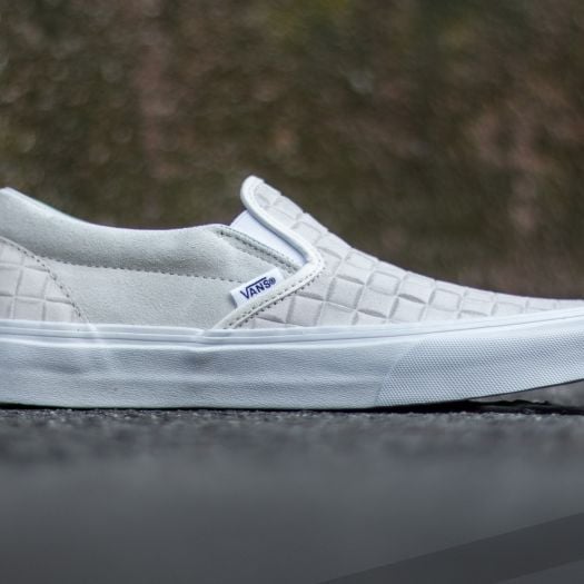 Vans suede hotsell checkers slip on