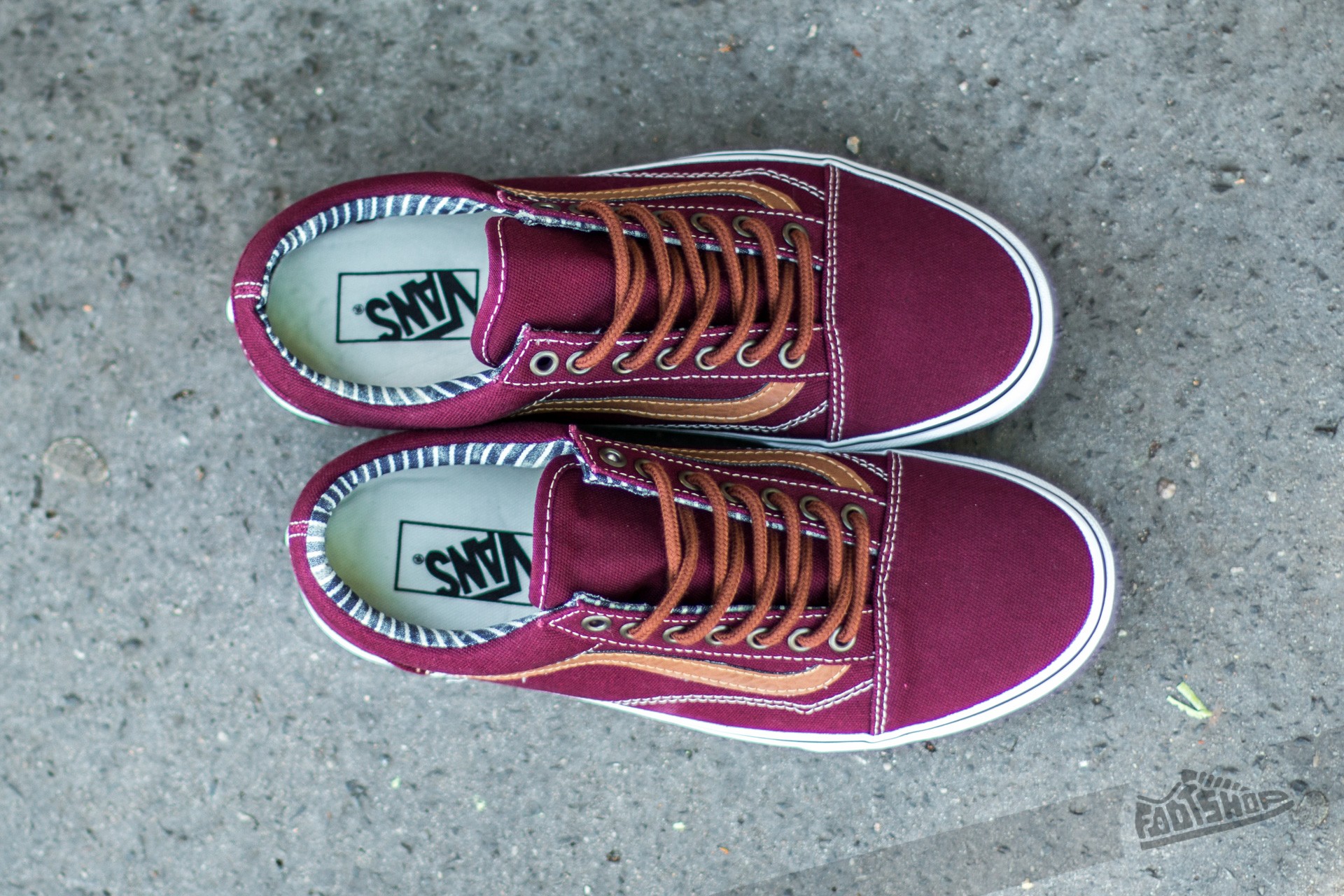 Men's shoes Vans Old Skool (Canvas & Leather) Port Royal/ Stripe Denim