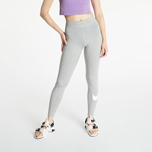 Leggings Nike Sportswear W Essential Mr GX Legging Grey Swoosh DK Heather/ Footshop | White