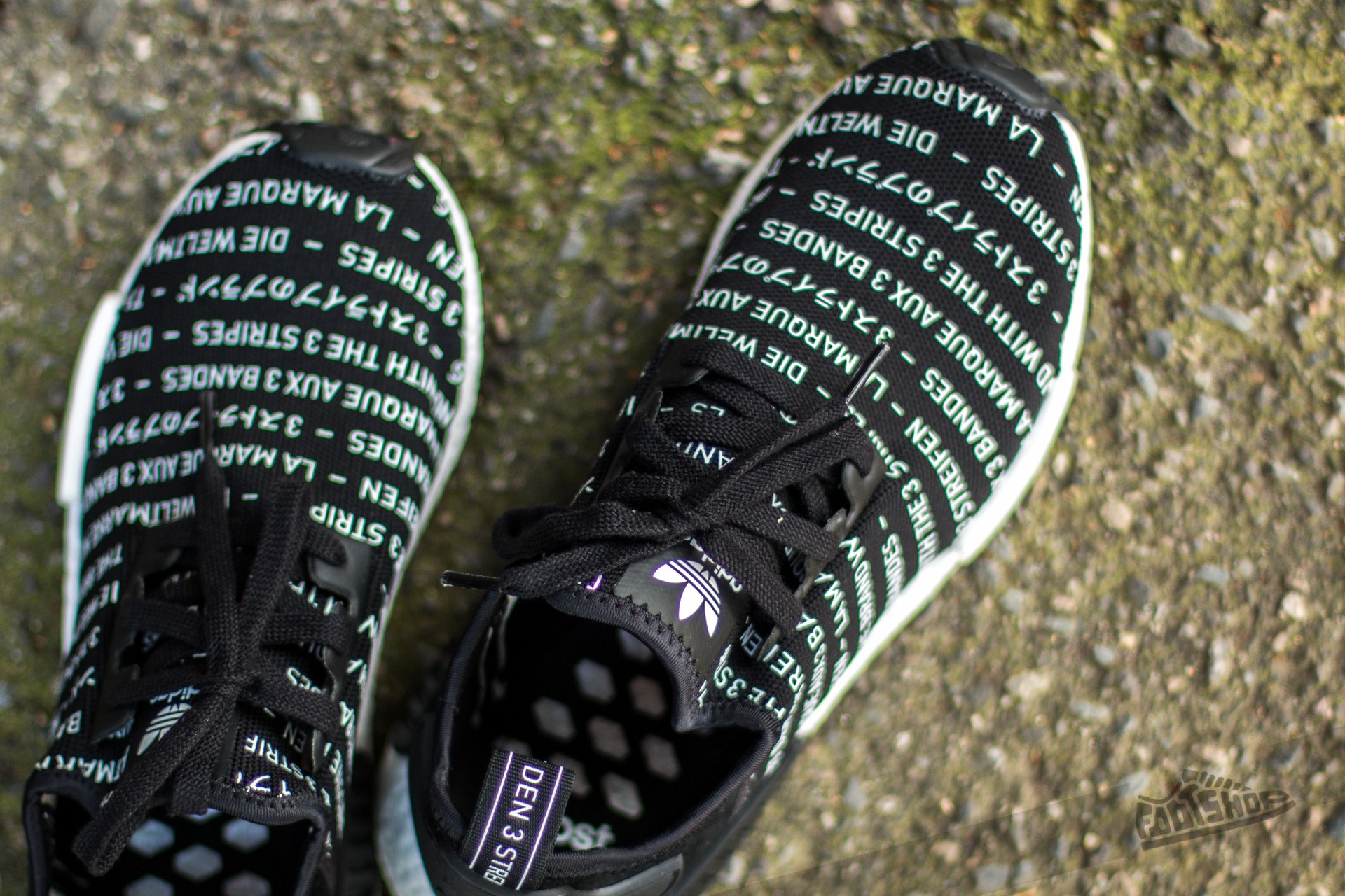 adidas NMD R1 Whiteout Blackout Pack Core Black Core Black Ftwr White