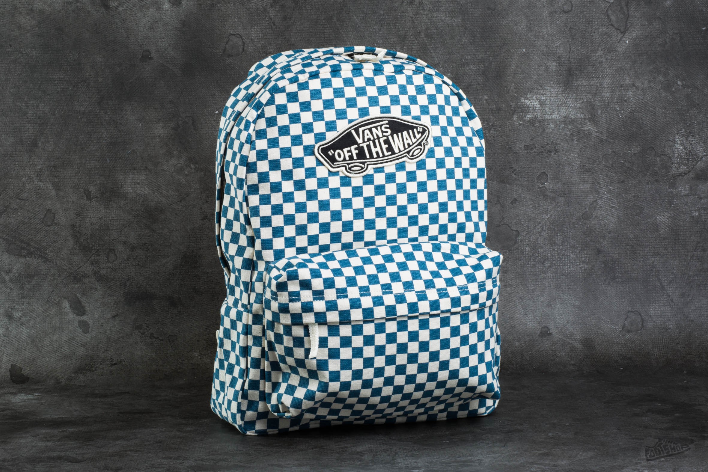 Vans blue checkered backpack on sale