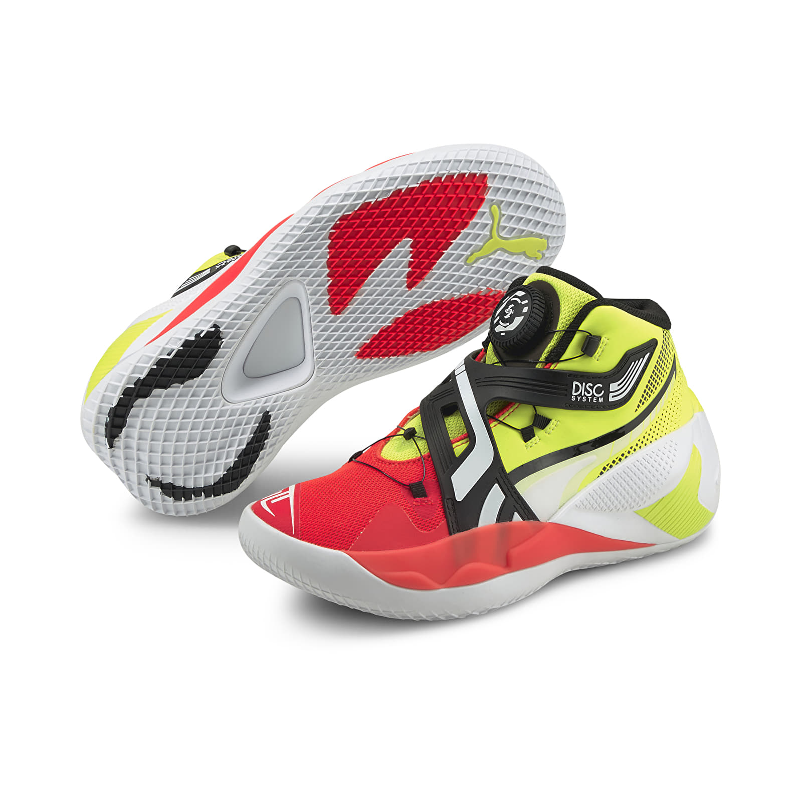 Zapatillas Hombre Puma Disc Rebirth Yellow Alert-Red Blast