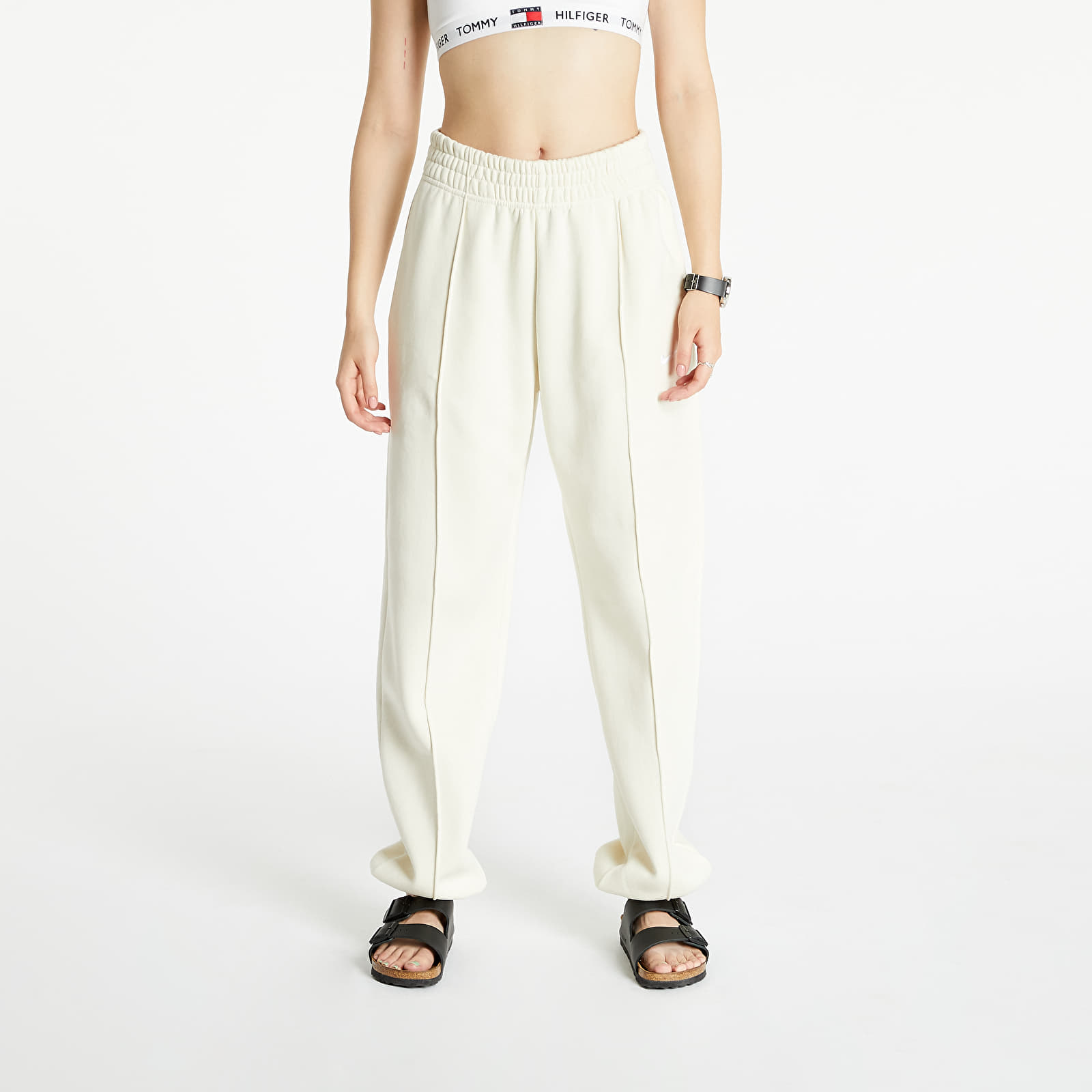 Džínsy a nohavice Nike Sportswear Essential Women's Fleece Pants Coconut Milk/ White