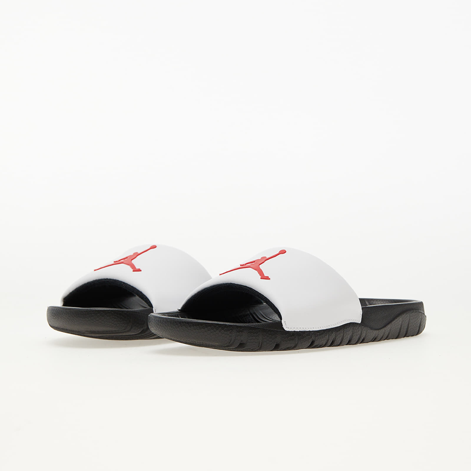 White and red jordan slides clearance