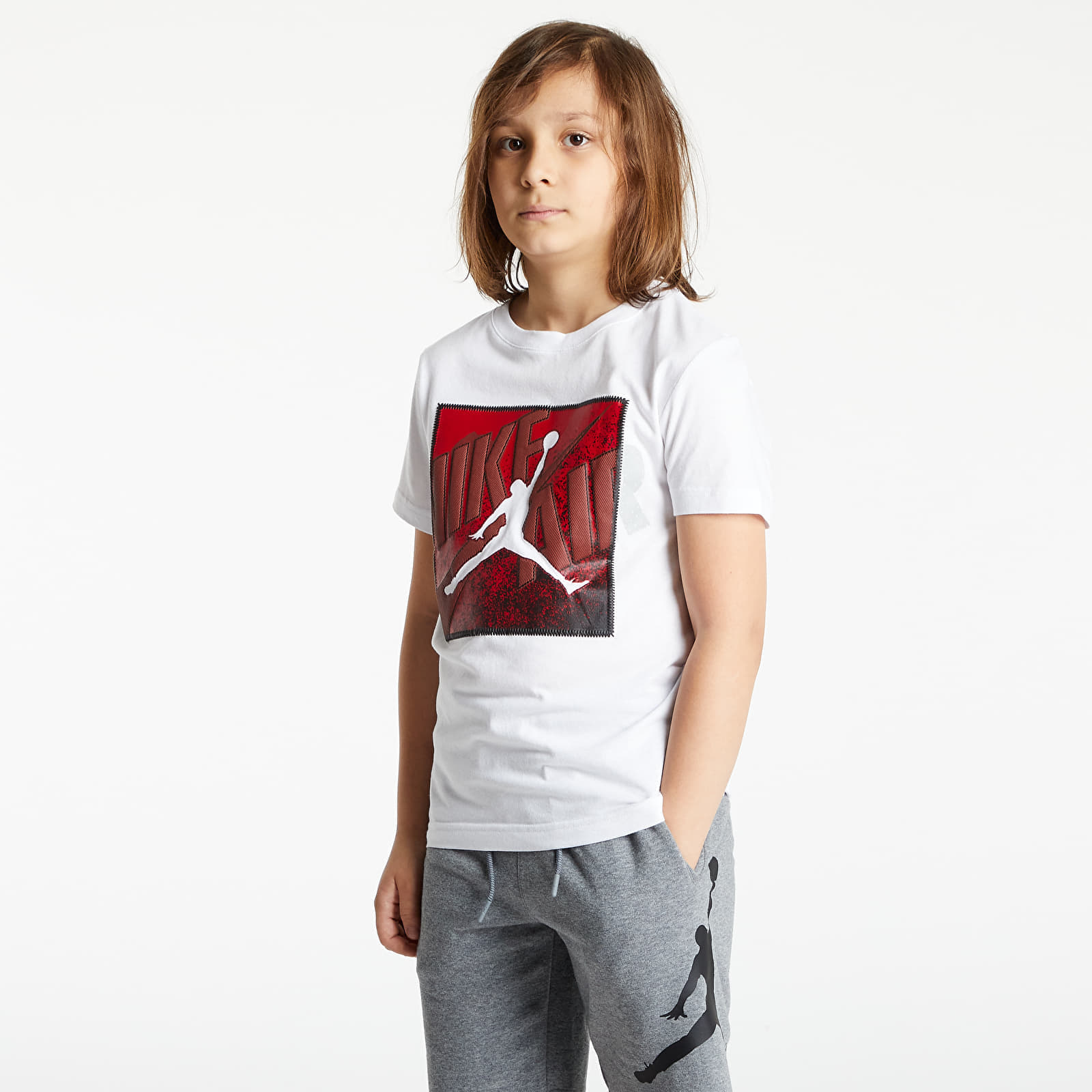 Detské tričká a tielka Jordan Patch Over T-Shirt (8-15Y) White
