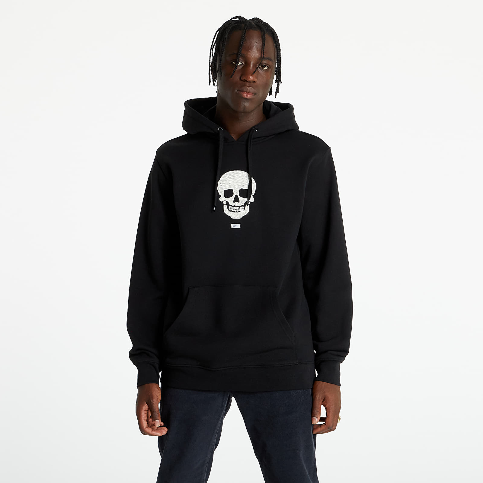 Sweatshirts Vans Anaheim Needlepoint Skull Po Hoodie Black