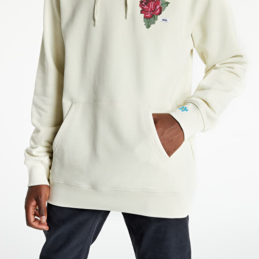 Vans white hoodie with roses top