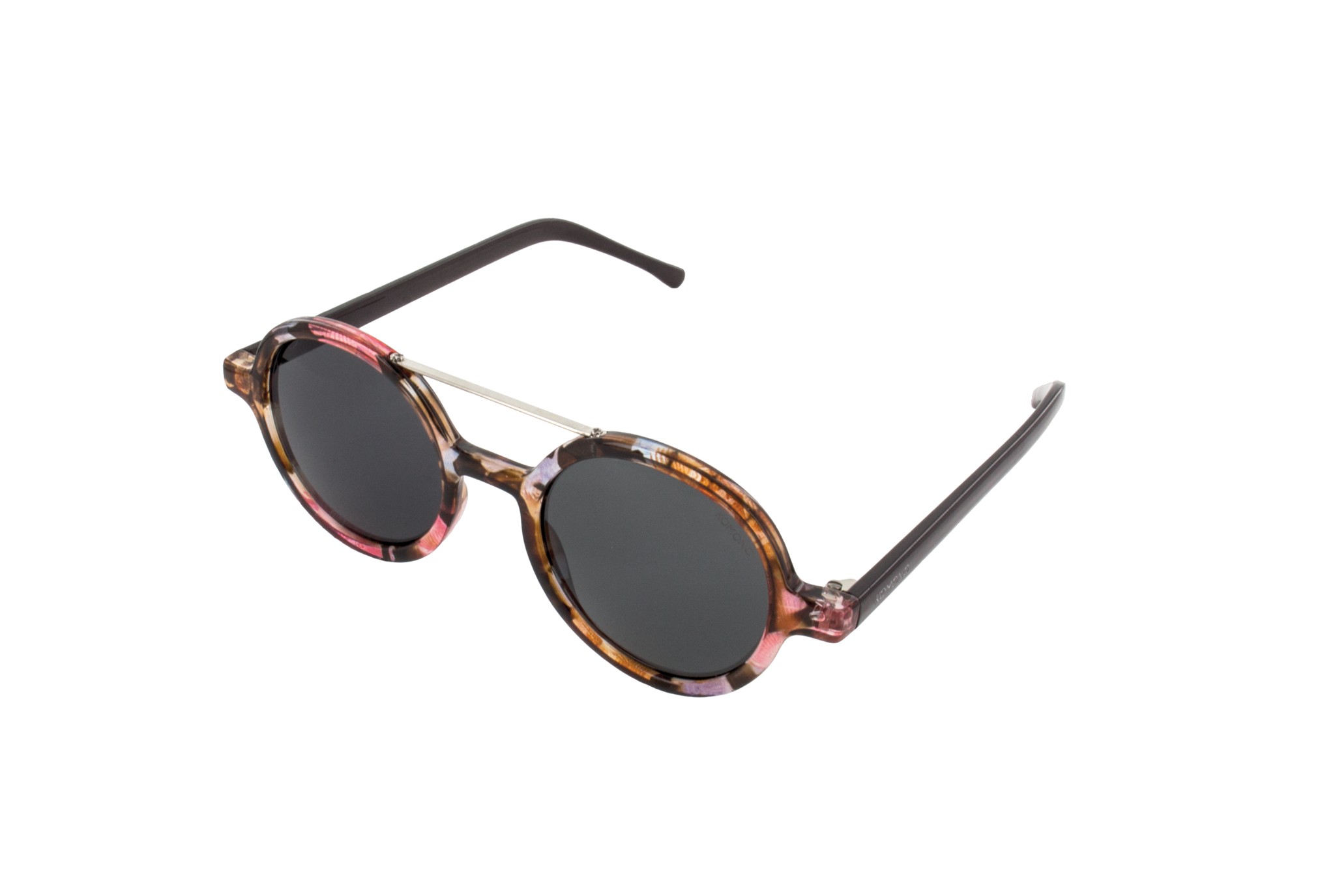 KOMONO Vivien Tortoise Silver Sunglasses NEW round red metal Madison Tortoise – KOMONO main image 4