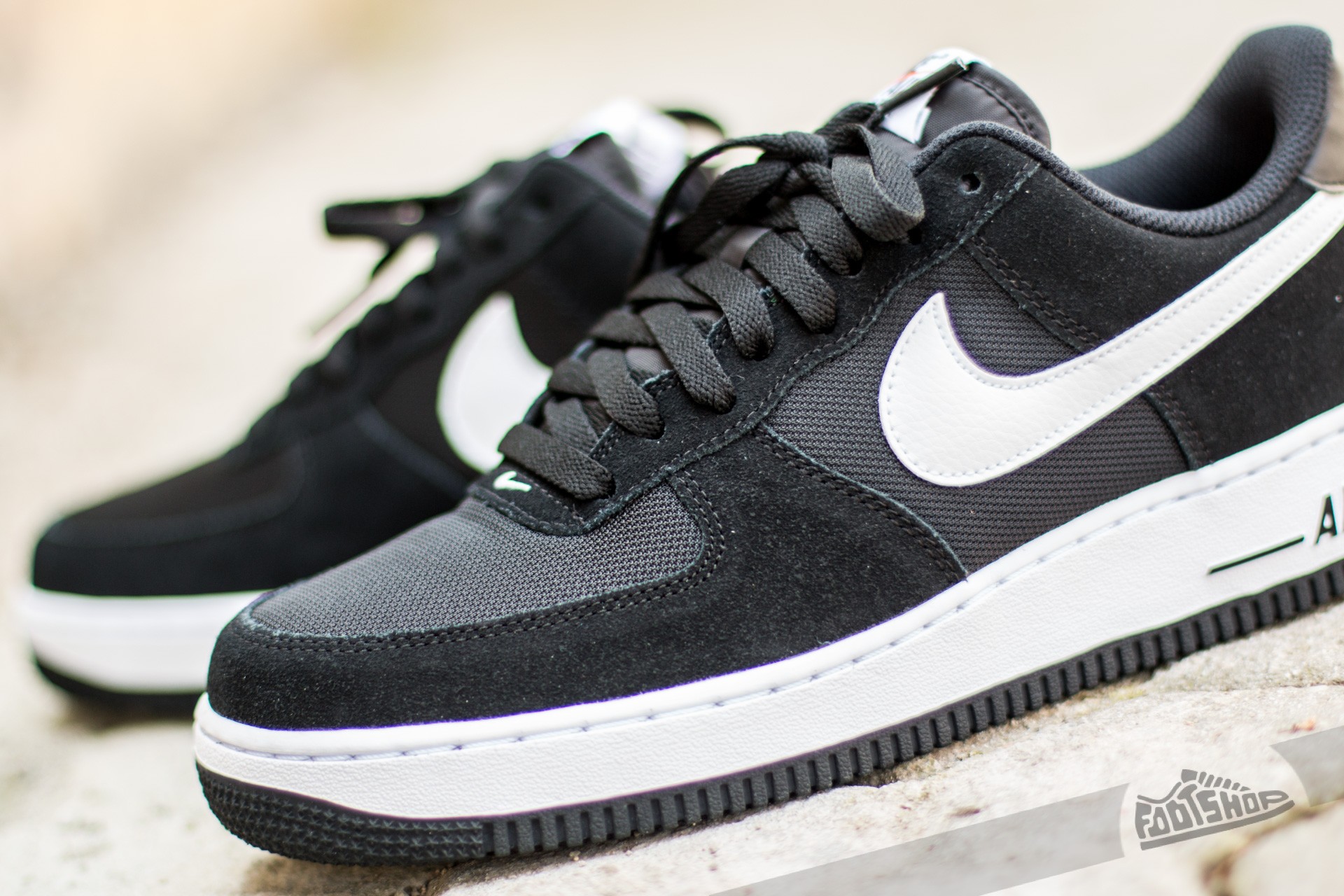 Black and white suede air force ones shop