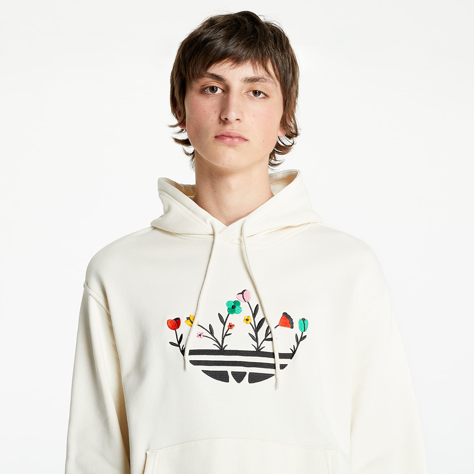 Adidas flower logo hoodie discount