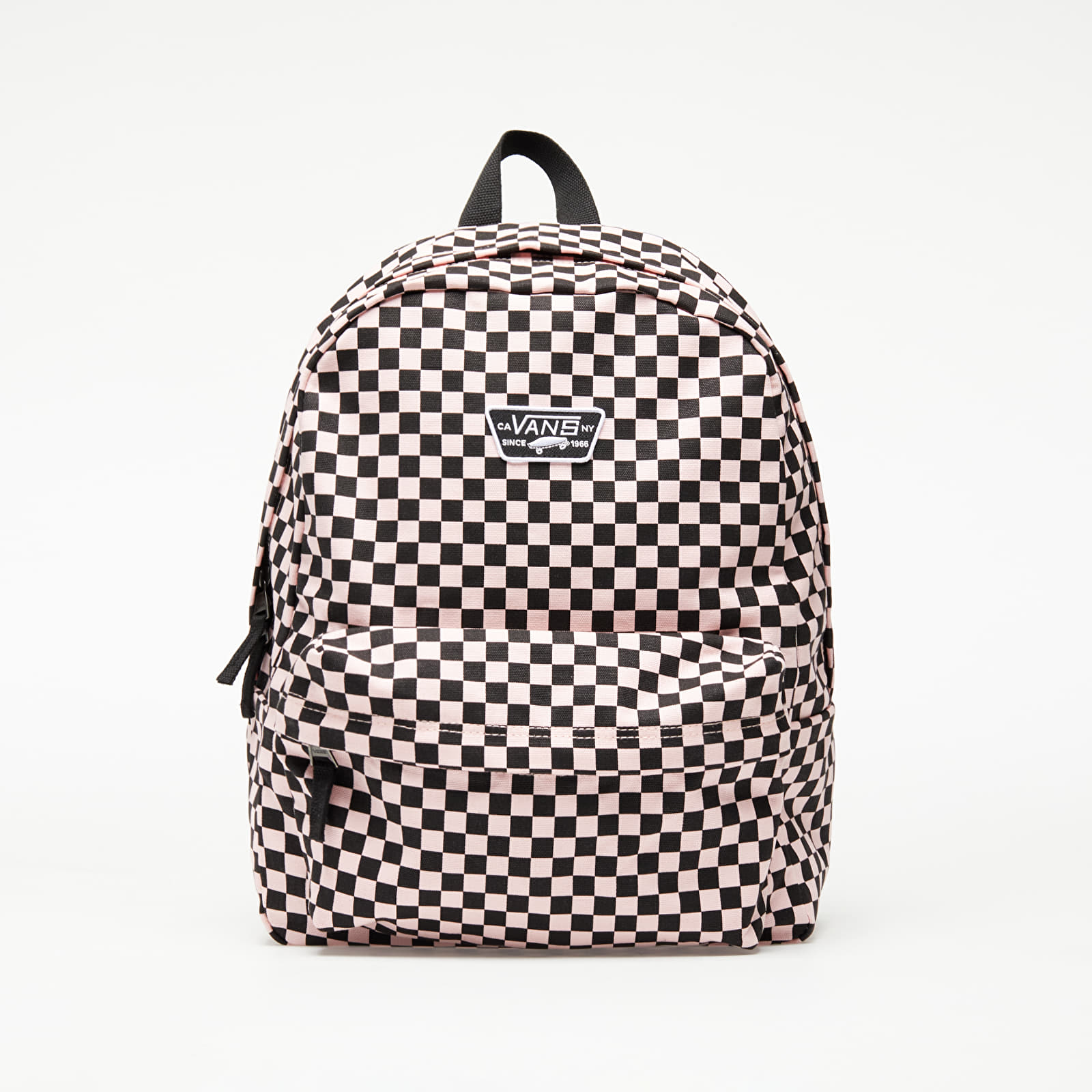Pink and black new arrivals vans backpack