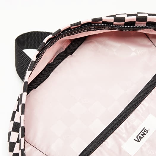 Vans pink checkered backpack clearance
