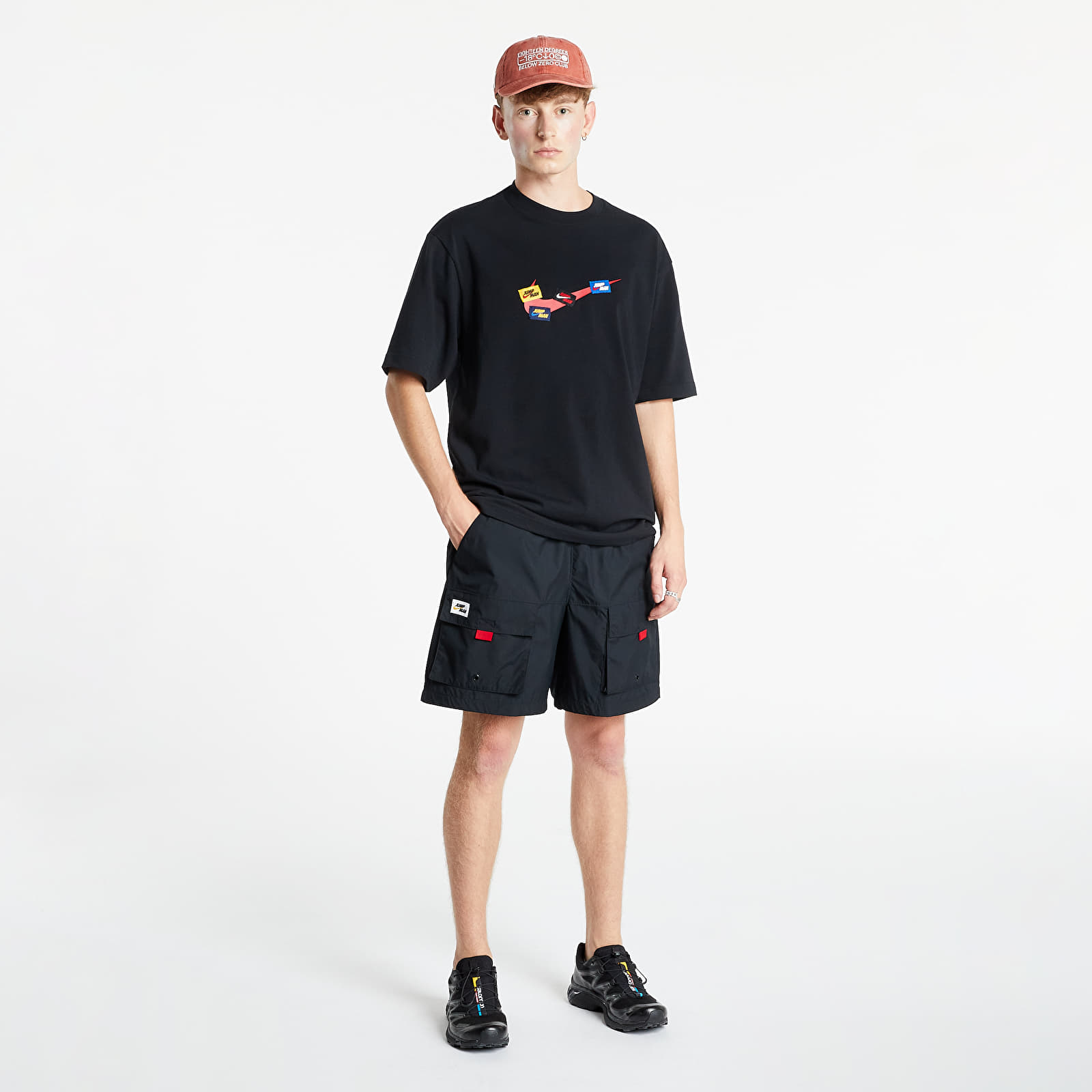 Къси панталони Jordan Jumpman Men's Woven Shorts Black/ Gym Red