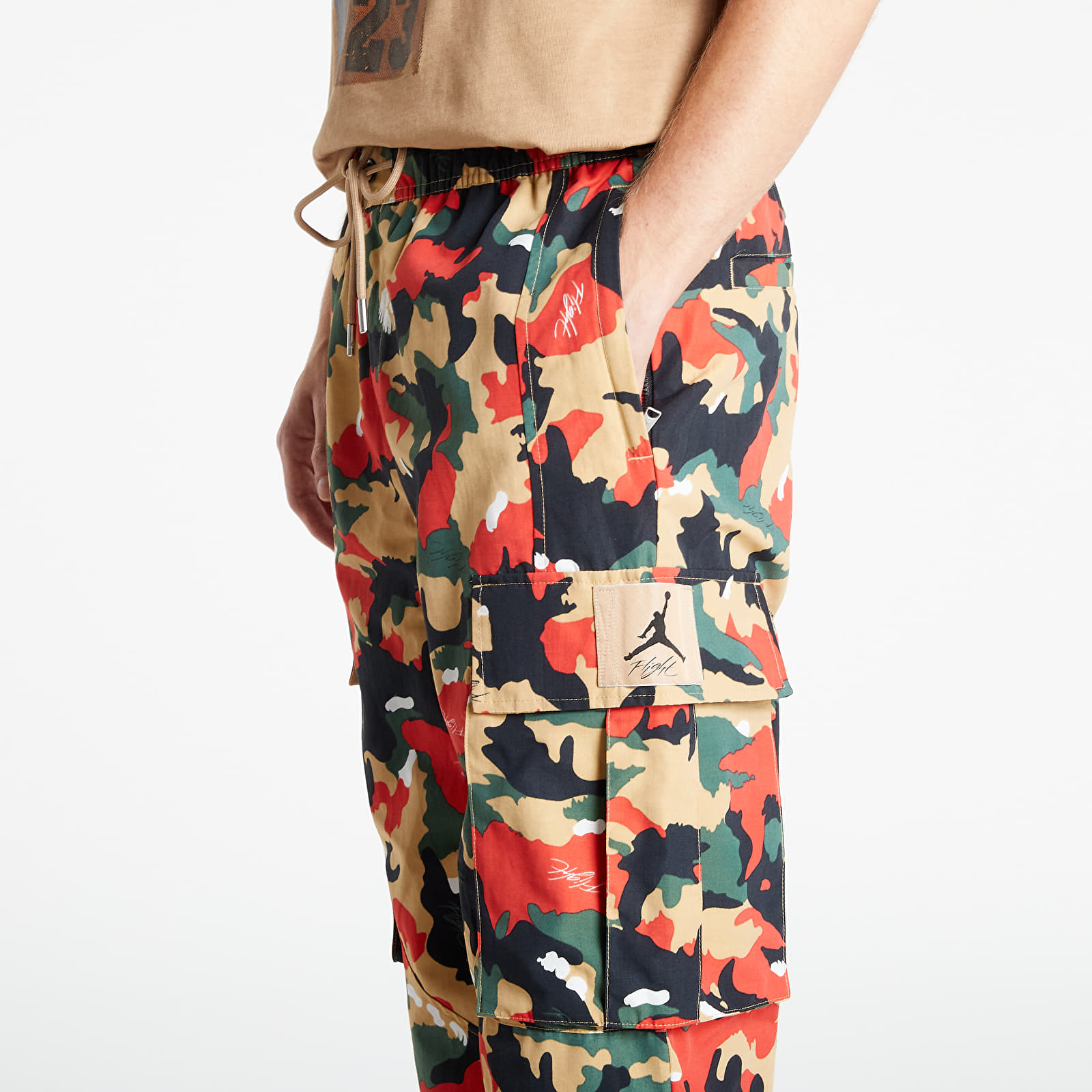 Nadrágok Jordan Flight Heritage Men's Cargo Pants Hemp/ Cinnabar/ Noble Green