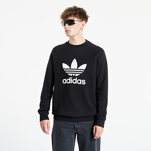 Dukserice adidas Trefoil Crew Black White Footshop