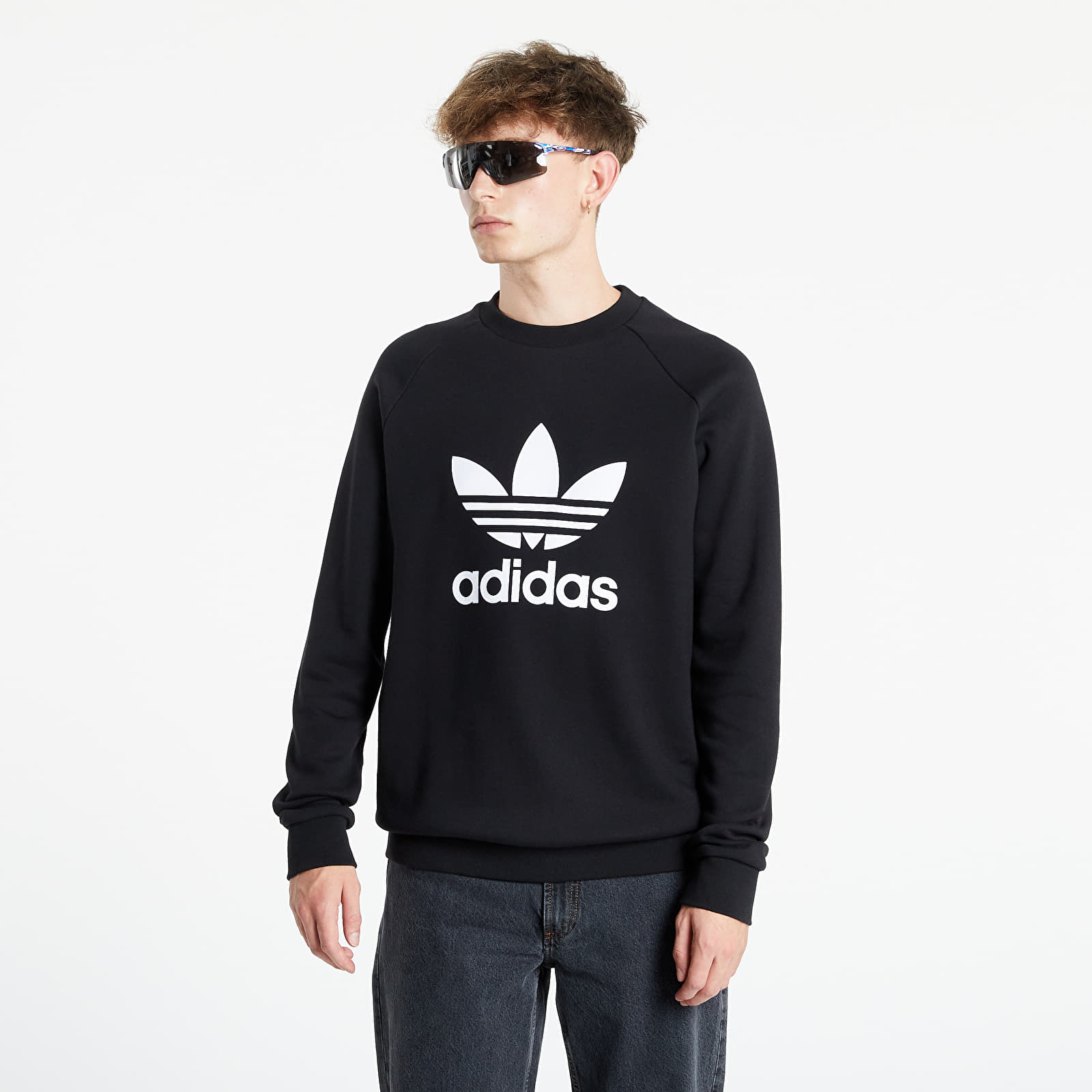 Hanorace adidas Trefoil Crew Black/ White