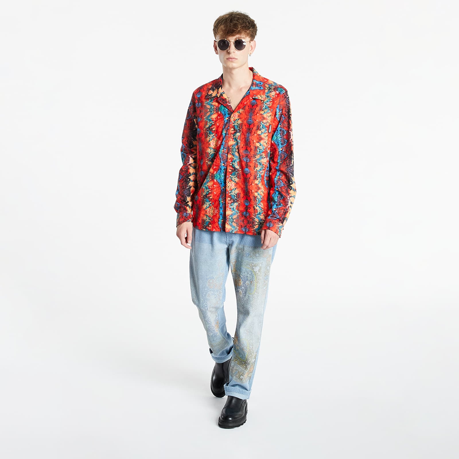 Ризи PLEASURES Miles Button Down Red