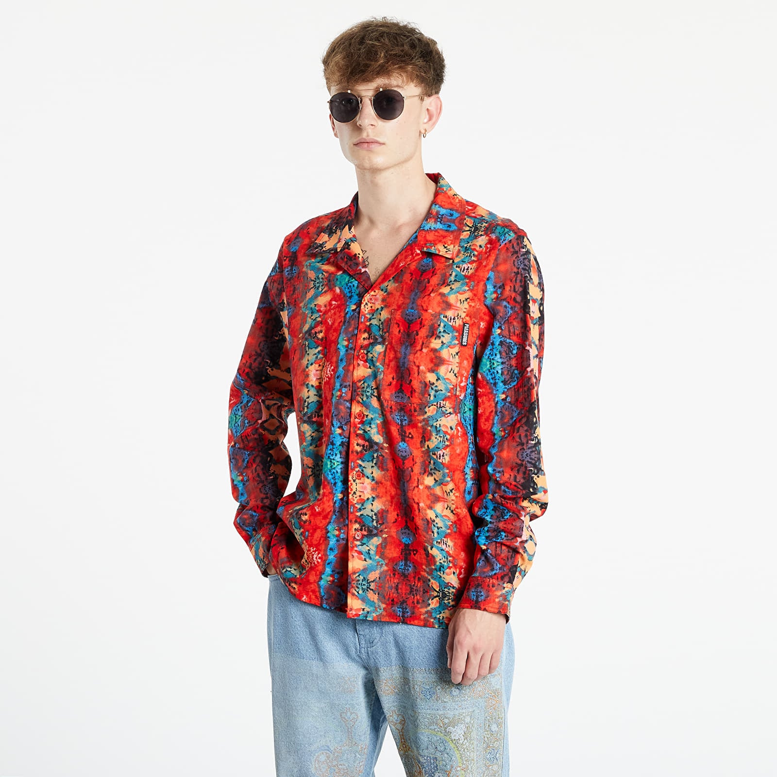 Ризи PLEASURES Miles Button Down Red